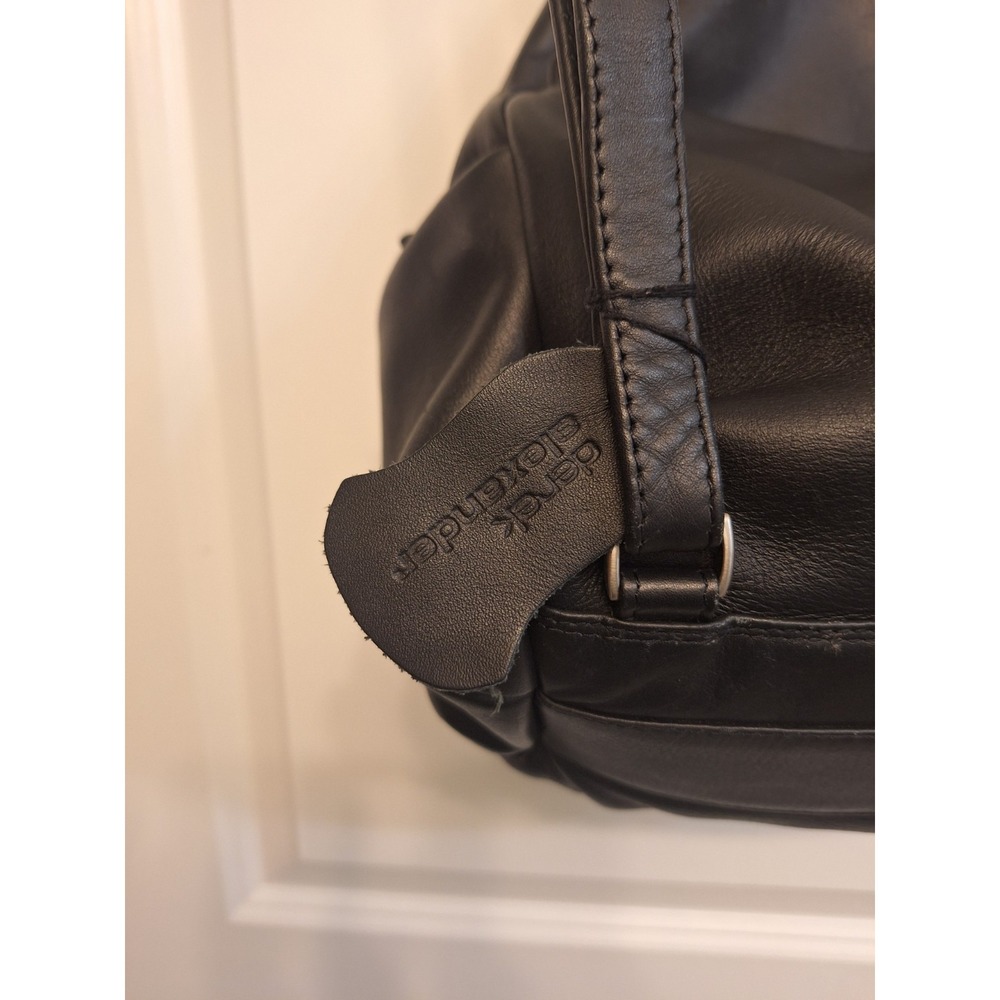Derek Alexander Black Leather Sling Backpack Convertible Strap Travel Bag 90s - Picture 4 of 9